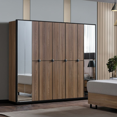Šatní skříň Šatní skříně Skříň Design Dřevo 246 cm Moderní Nábytek Nový