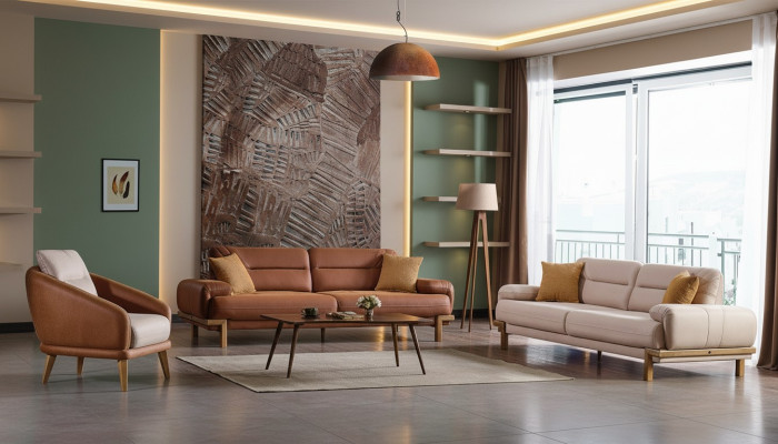 Sofagarnitur 3+3+1 Sitzer Möbel Luxus Set Sofagarnitur Modern Set 3tlg