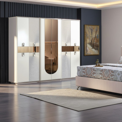 Skříň na oblečení Scrank Luxusní ložnice Nábytek Skříně Dřevo