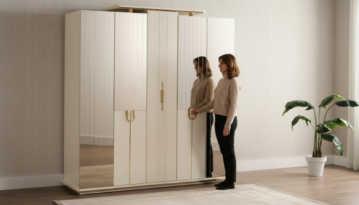 Kleiderschrank Holzschrank Schrank Schlafzimmer Luxus Schränke Neu