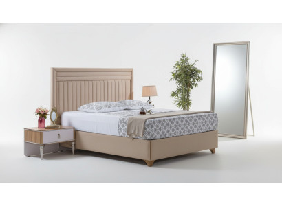 Modern Schlafzimmer Set Bett + 2x Nachttische Design Möbel 3 tlg. Neu EU