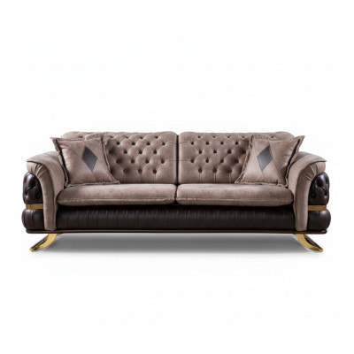 Třímístná designová pohovka 3místná textilní pohovka Chesterfield Sofa 3místná látková nová