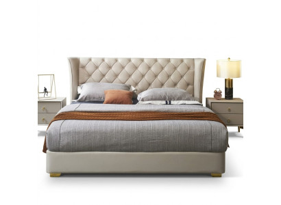 Chesterfield Design Bett Schlafzimmer Kunstleder Polster 180x200 Neu