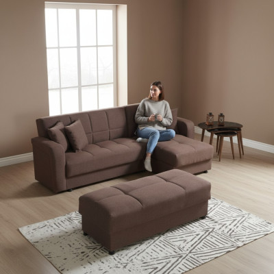 Luxus obývací pokoj set stolička + rohová sedací souprava L-tvar Moderní set Relax Kompletní