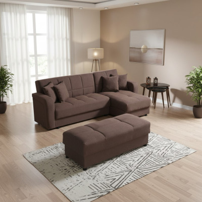 Luxus obývací pokoj set stolička + rohová sedací souprava L-tvar Moderní set Relax Kompletní