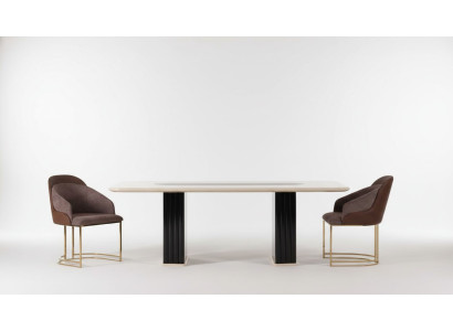 Jídelní stůl Set Luxus 4x židle + jídelní stůl s nábytkem Lehnstühle Moderní