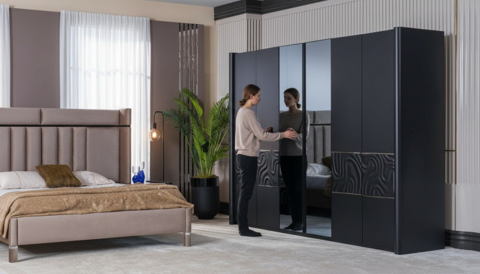 Kleiderschrank Schrank Luxuriöses Schlafzimmer Möbel Schränke Holz