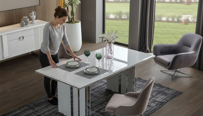 Esszimmer Set Luxus 6x Stühle+Esstisch Essgruppe Garnitur Lehnstühle Neu Modern