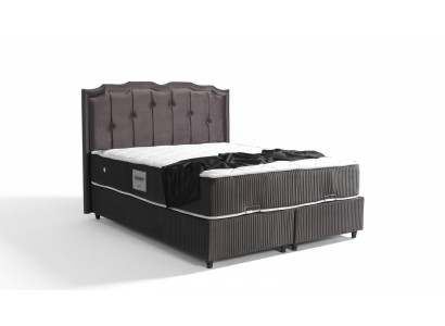 Bett Design Betten Luxus Polster Schlafzimmer Möbel Boxsping Braun 160x200