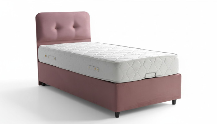 Bett Design Betten Luxus Polster Schlafzimmer Möbel Neu Modern Rosa 90x190