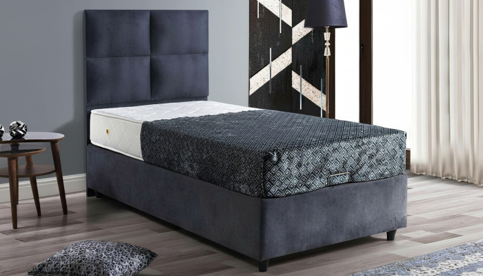 Bett Design Betten Luxus Stoff Polster Schlafzimmer Möbel 90x190 Modern