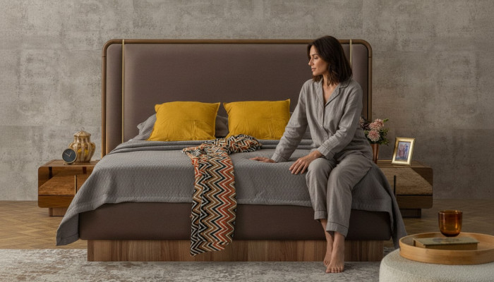 Modern Schlafzimmer Set Bett + 2x Nachttische Design Möbel Neu 3 tlg.