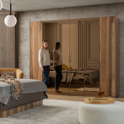 Šatník Skříně Skříň Design Dřevo Ložnice Moderní Nábytek Nový