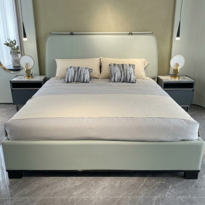 Luxus Schlafzimmer Set Modern Doppelbett mti 2x Nachttische Design 3tlg.Komplett