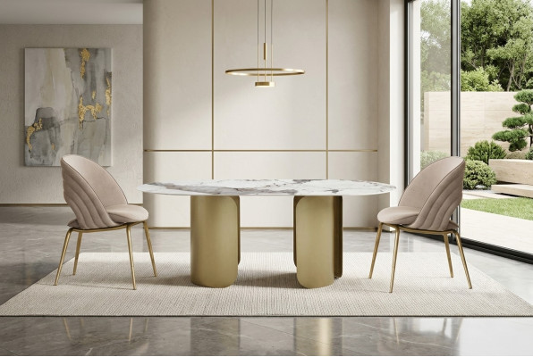 Exclusive Esszimmer Set Besteht aus 5tlg. Esstisch + 4x Stühle Luxus Komplett