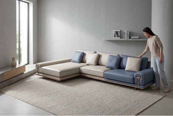 Ecksofa L form Eckgarnitur Großes Sofa Polstersofa Stoffsofa Neu Wohnzimmer