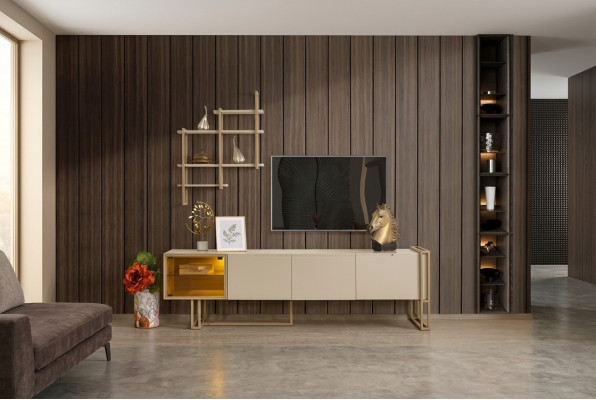 TV Lowboard Schrank Sideboard Kommode Beistellschrank mit Regal
