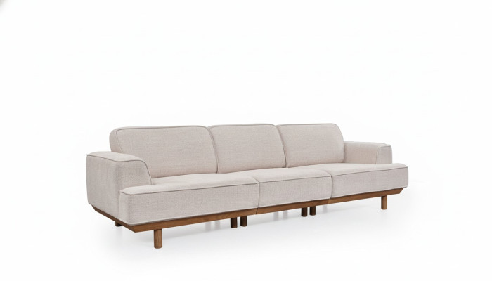 Weißes Polstersofa Wohnzimmer 4-Sitzer Luxuriöse Couch Designer Möbel