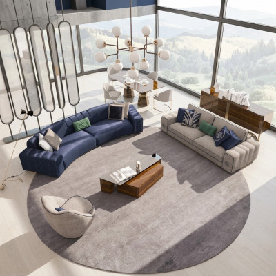 Wohnzimmer Set 4tlg Luxus Möbel Holz Couchtisch Modern Sofagarnitur Polstermöbel