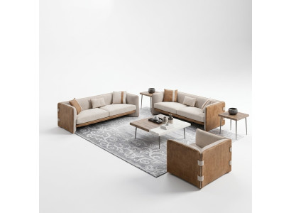 Luxus Sofa Set 2x Dreisitzer Sofas Couchen Modern Sessel Wohnzimmer Einrichtung