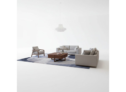 Wohnzimmer Grau Sofagarnitur 2x Sofas Zweisitzer Design Sessel Luxus Einrichtung