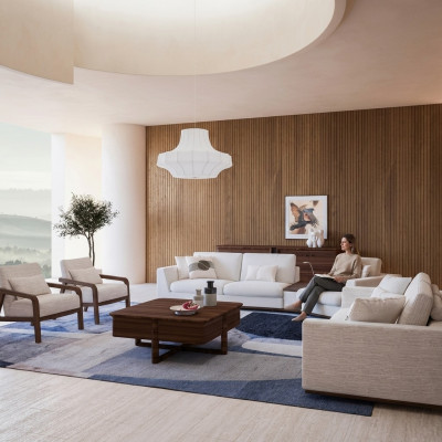 Sofa set 4ks Luxus kompletní čalouněný nábytek Pohovky Pohovky Design Obývací pokoj