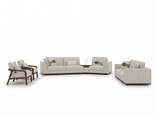Sofa set 4ks Luxus kompletní čalouněný nábytek Pohovky Pohovky Design Obývací pokoj