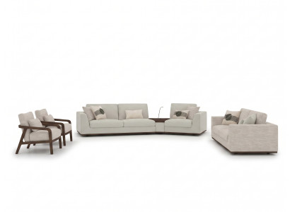 Sofa set 4ks Luxus kompletní čalouněný nábytek Pohovky Pohovky Design Obývací pokoj
