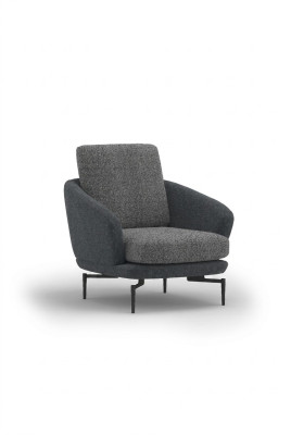 Grau Sessel Luxus Polstermöbel Wohnzimmer Design Textil Polstersessel Neu