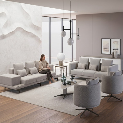 Komplett Set 6tlg 2x Sofa Dreisitzer Neu 2x Sessel Luxus Wohnzimmer Couchtisch