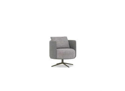 Luxus Grau Sessel Wohnzimmer Polstermöbel Modern Design Neu Polster Stoff Textil