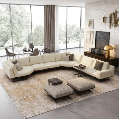 Wohnzimmer Set 5tlg Ecksofa L Form 2x Hocker Garnitur Design 2x Beistelltisch