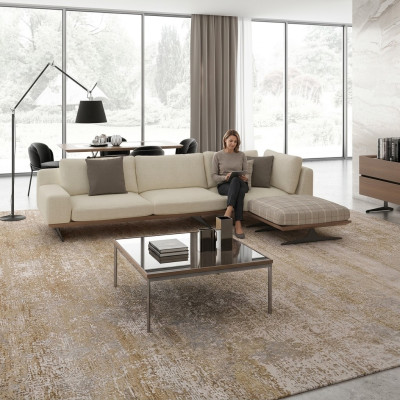 Luxus Ecksofa L Form Design Polstermöbel Garnitur Wohnzimmer Couchtisch
