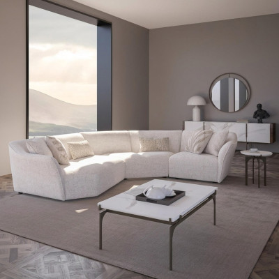 U Form Sofa Couch Polster Garnitur Wohnzimmer Design Ecksofa Neu Couchtisch