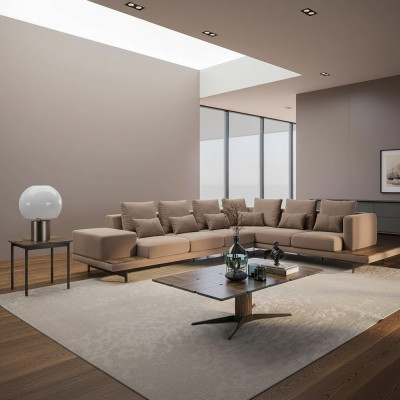 Wohnzimmer Ecksofa L-Form Designer Luxus Garnitur Einrichtung Couchtisch Neu