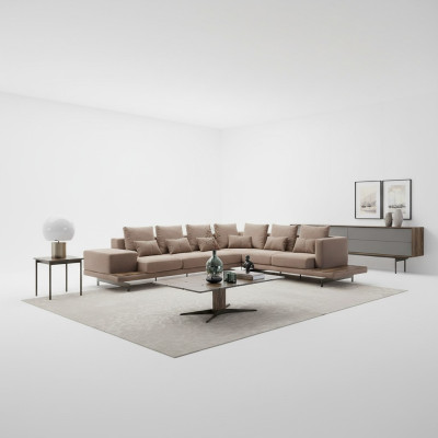 Wohnzimmer Ecksofa L-Form Designer Luxus Garnitur Einrichtung Couchtisch Neu