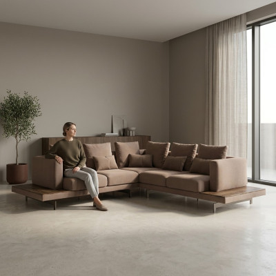 Wohnzimmer Ecksofa Neu Einrichtung Textil Sofa Couch L-Form Luxus Möbel