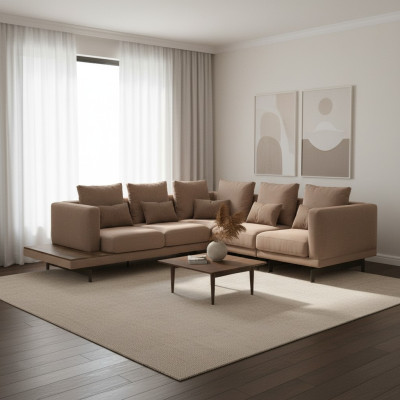 Polstermöbel Ecksofa L-Form Sofa Couch Polster Textil Luxus Einrichtung