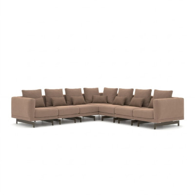 Luxus Ecksofa Couch L-Form Polster Textil Polstersofa Neu Einrichtung Wohnzimmer