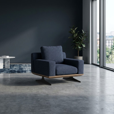 Modern Sessel Designer Einrichtung Luxus Polster Textil Polstersessel Neu