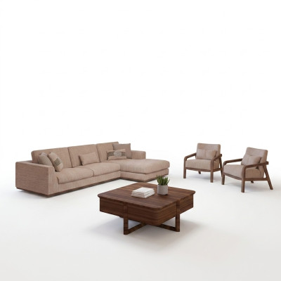 Neu Sofagarnitur Wohnzimmer Designer 2x Sessel Luxus Beige Polstermöbel