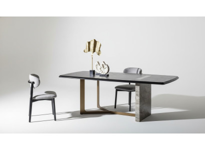 Esszimmer Set 5tlg. Schwarz Modern Design Esstisch mit 4x Stühle Luxus