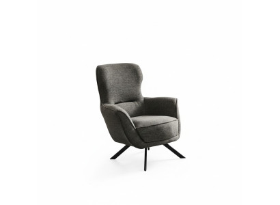 Grau Farbe Modern Design 1-Sitzer Sessel Stoff Textil Material Modern Design