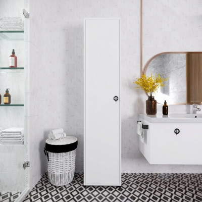 Koupelnová skříň Bílá barva Moderní Luxus Obdélníkový Koupelnová skříň Koupelna
