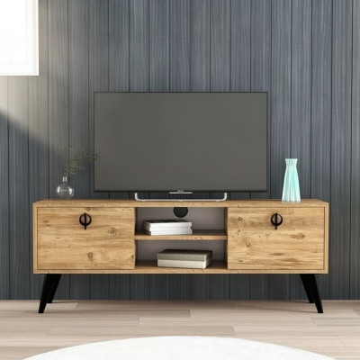 Braun obývací pokoj TV stojan skříň RTV Moderní design obdélníkový tvar.