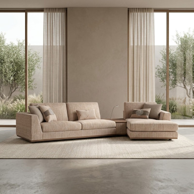 Designerová rohová sedačka L-formátu Luxus Sofa Couch Obývací pokoj Textilní nábytek