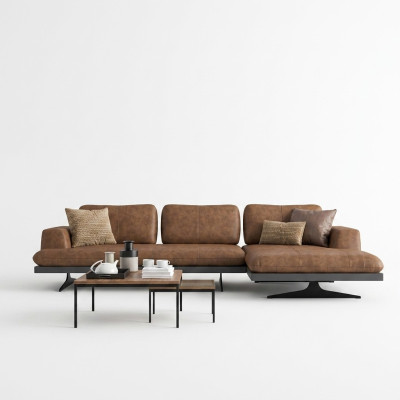 Wohnzimmer Leder Ecksofa L-Form Polstermöbel Modern Relax Sofa Couch