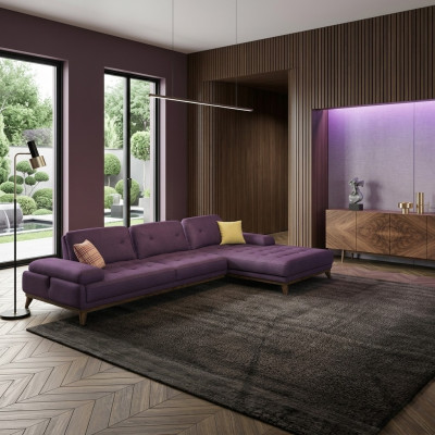 Lila Ecksofa L-Form Wohnzimmer Luxus Couchtisch Einrichtung Neu Garnitur Möbel