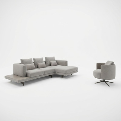 Wohnzimmer Sofagarnitur Ecksofa L-Form Neu Sessel Luxus Holz Couchtisch
