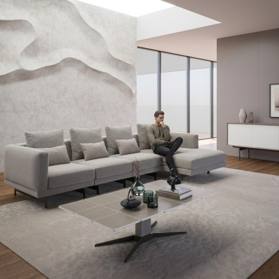 Eck Garnitur Luxus Komplett Ecksofa L-Form Designer Sofa Modern Einrichtung Rohová sedací souprava luxusní kompletní rohová sedací souprava L- tvar designová pohovka Moderní zařízení